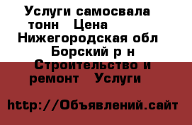 Услуги самосвала 5 тонн › Цена ­ 1 000 - Нижегородская обл., Борский р-н Строительство и ремонт » Услуги   